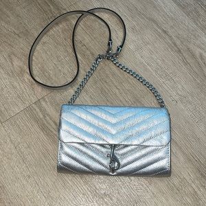 Rebecca Minkoff brand new silver cross body purse